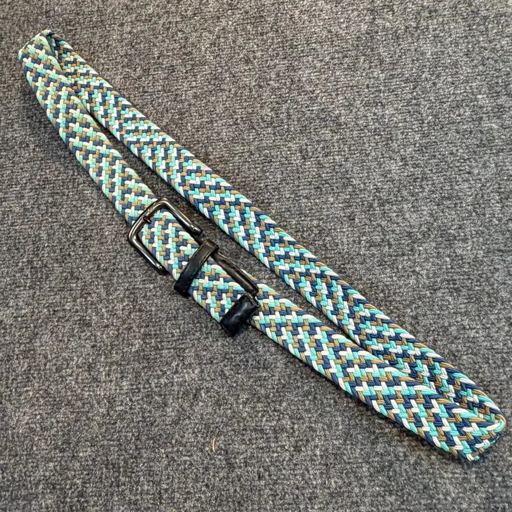 Nike G Flex Multi Weave Golf Tour Stretch Woven Braided Multi-Color Belt Size L